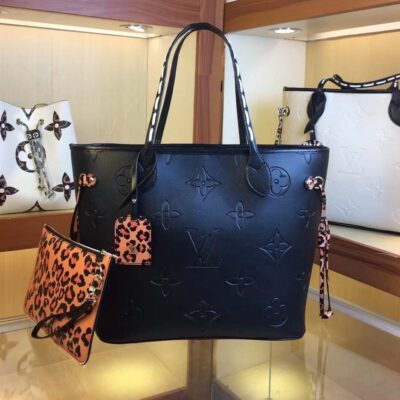 Replica Louis Vuitton Neverfull Mm Tote Black/White